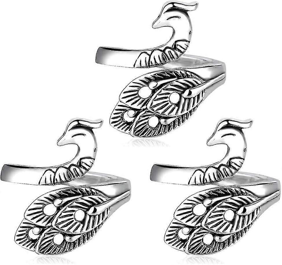 3Pcs Knitting Loop Crochet Ringadjustable Yarn Guide Finger Holder For Knitting Craft Tool