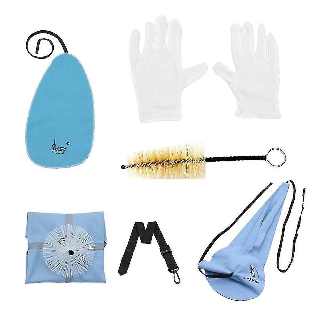 6 Pieces Saxophone Cleaning Care Kit Cloth Glove Brush Tool for Sax Lovers