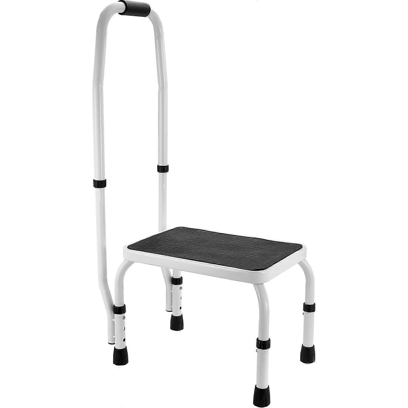 Tritthocker 1-stufig 330lbs Kapazität, 3 höhenverstellbar mit Griff Stahl-Trittleiter, tragbare Kleinkind-Tritthocker für Erwachsene