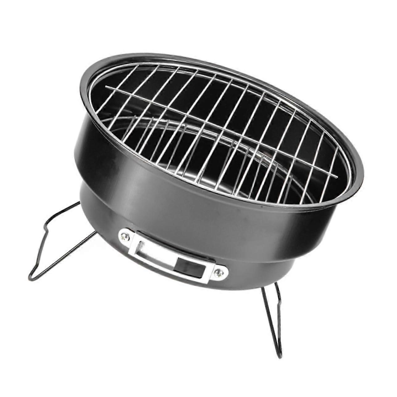 Portable camping grill oven for outdoor activities, leisure grilling, durable, and spacesaving for storage in the cabinet.