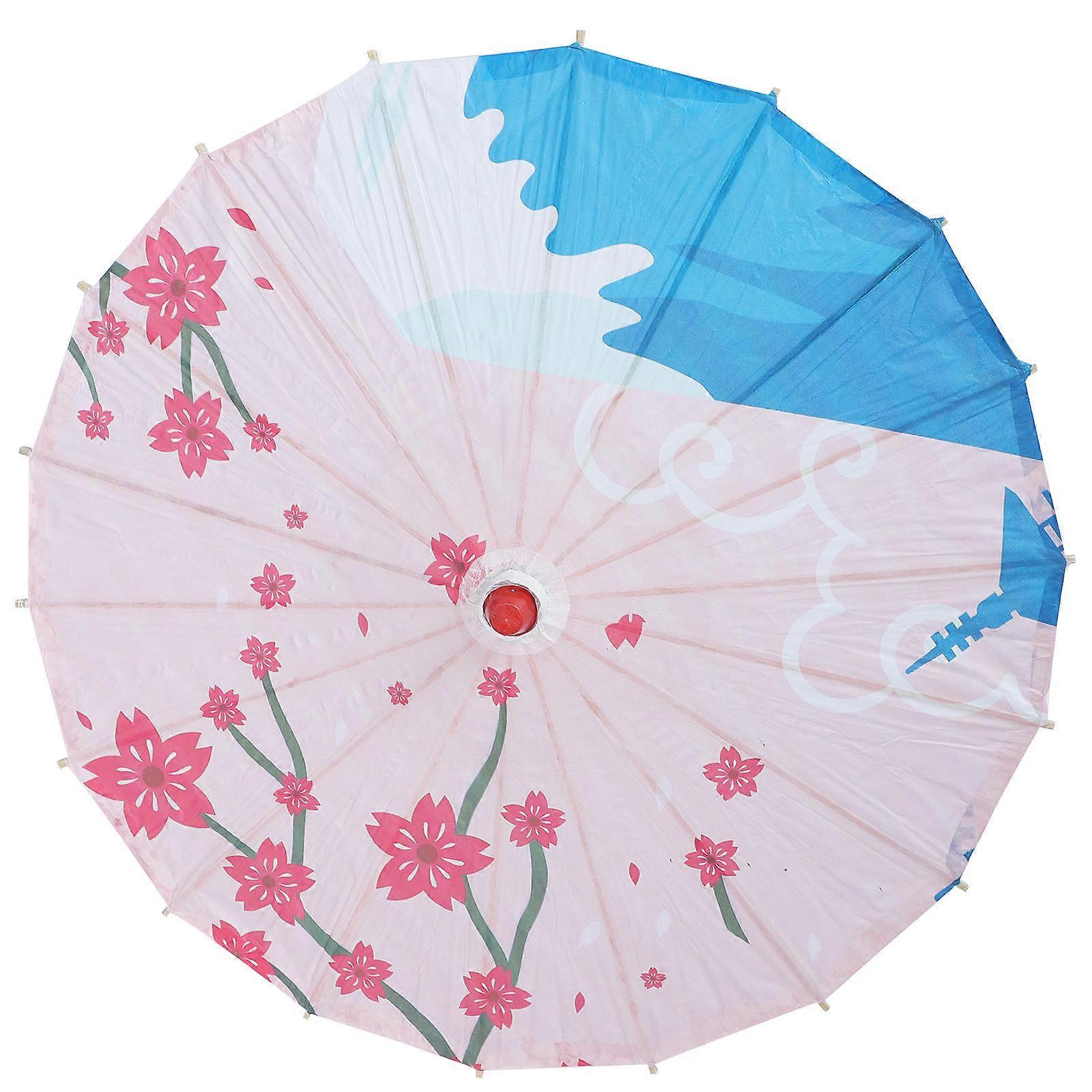 Asian Umbrella Decorative Parasol for Party Photography Props Bamboo Material 22.0×22.0×15.4in 1Set