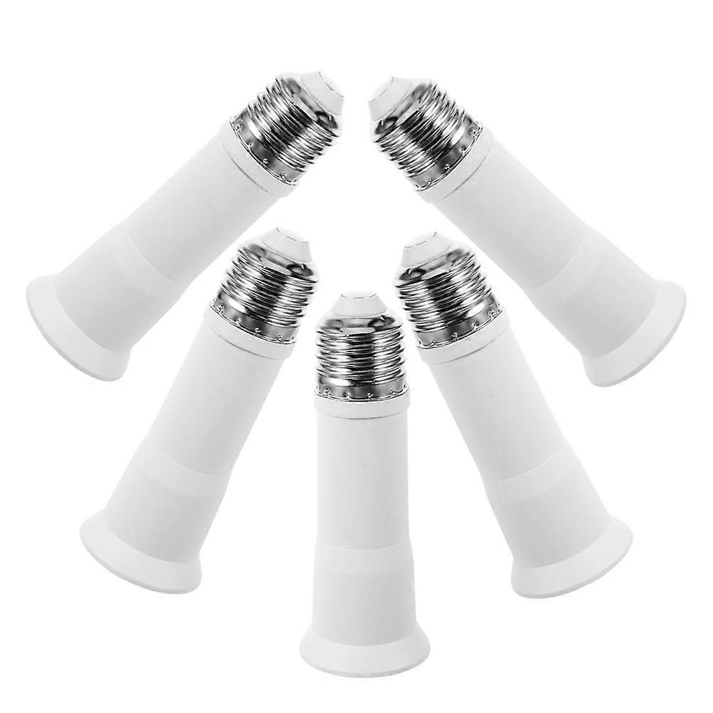 Light Bulbs Adapter Light Socket Adapters E27 to E27 Light Distribution Adjustment Carports 5Pcs