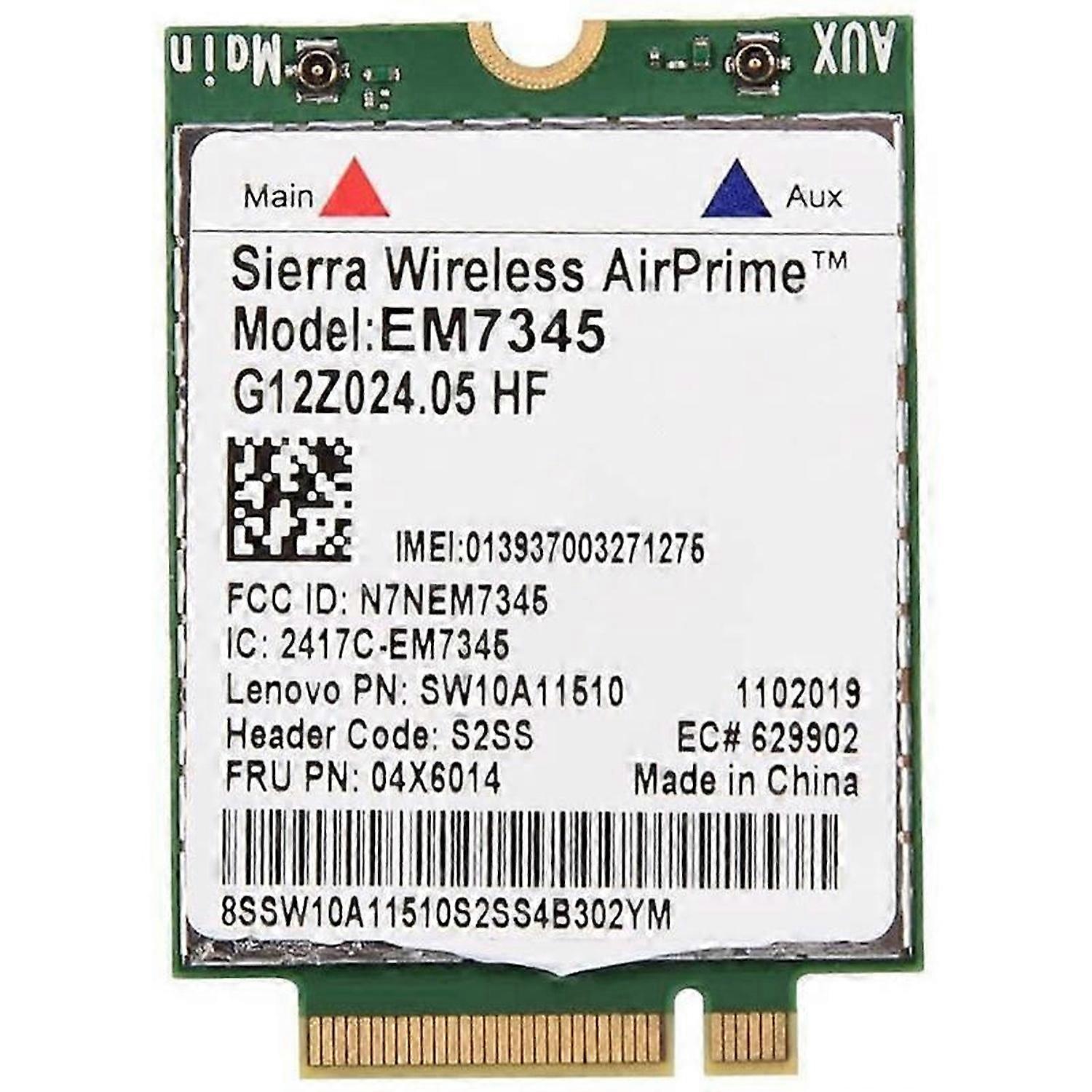 Network Card, EM7345 4G LTE WWAN Card Module for Thinkpad X250 X1C W550 T450 X240 T440 Support for L