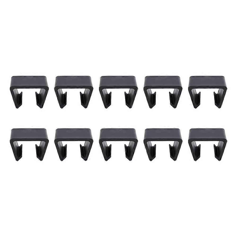 Sofa Connect Clamps Furniture Clips For Couch Heat Resistance Black Rectangular 10Pcs
