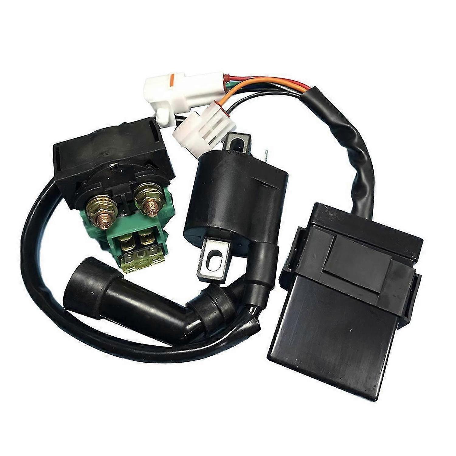 1Set ATV CDI Ignition Coil Solenoid Relay Kit Motorcycle Ignition Coil for JS250 Jianshe 250CC Puma