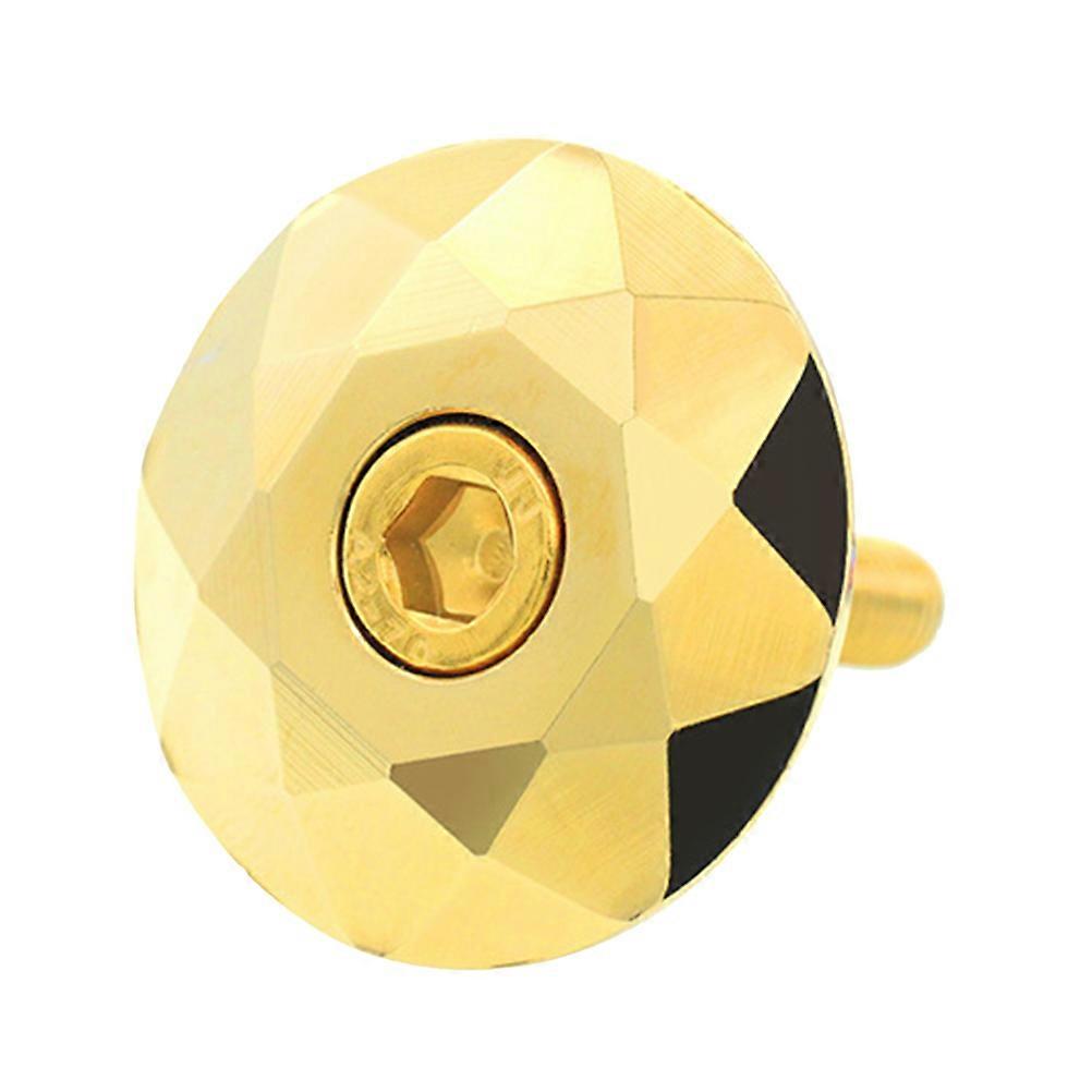 Road Bike Headset Cap Golden Color Accessory for Cyclists Bicycle Parts with Bolt 1Pack