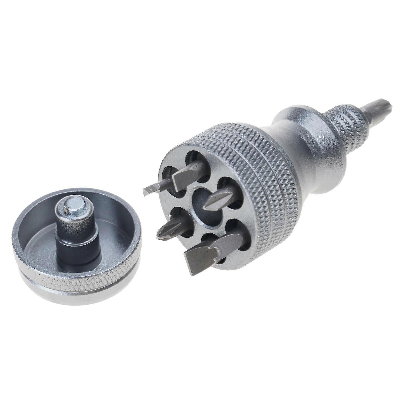 6 In 1 Screwdriver with Small Drill Bit Magnetic Screwdriver Multi-function Screwdriver 1/4-inch Star Screwdriver Set Multicolor