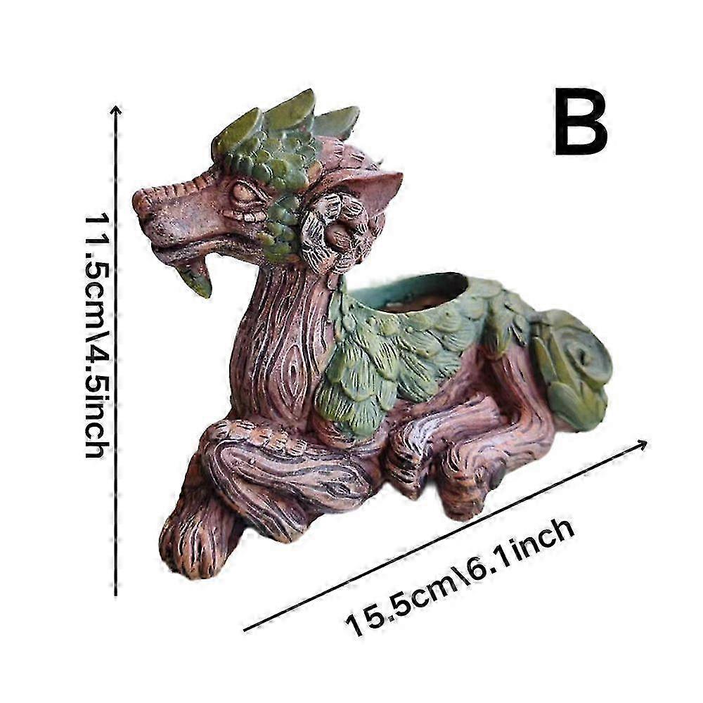 Creative Dragon Tree Planter, Succulent Planter, Garden Statue, Resin Gift for Nature Enthusiasts, Ideal for Friends and Family