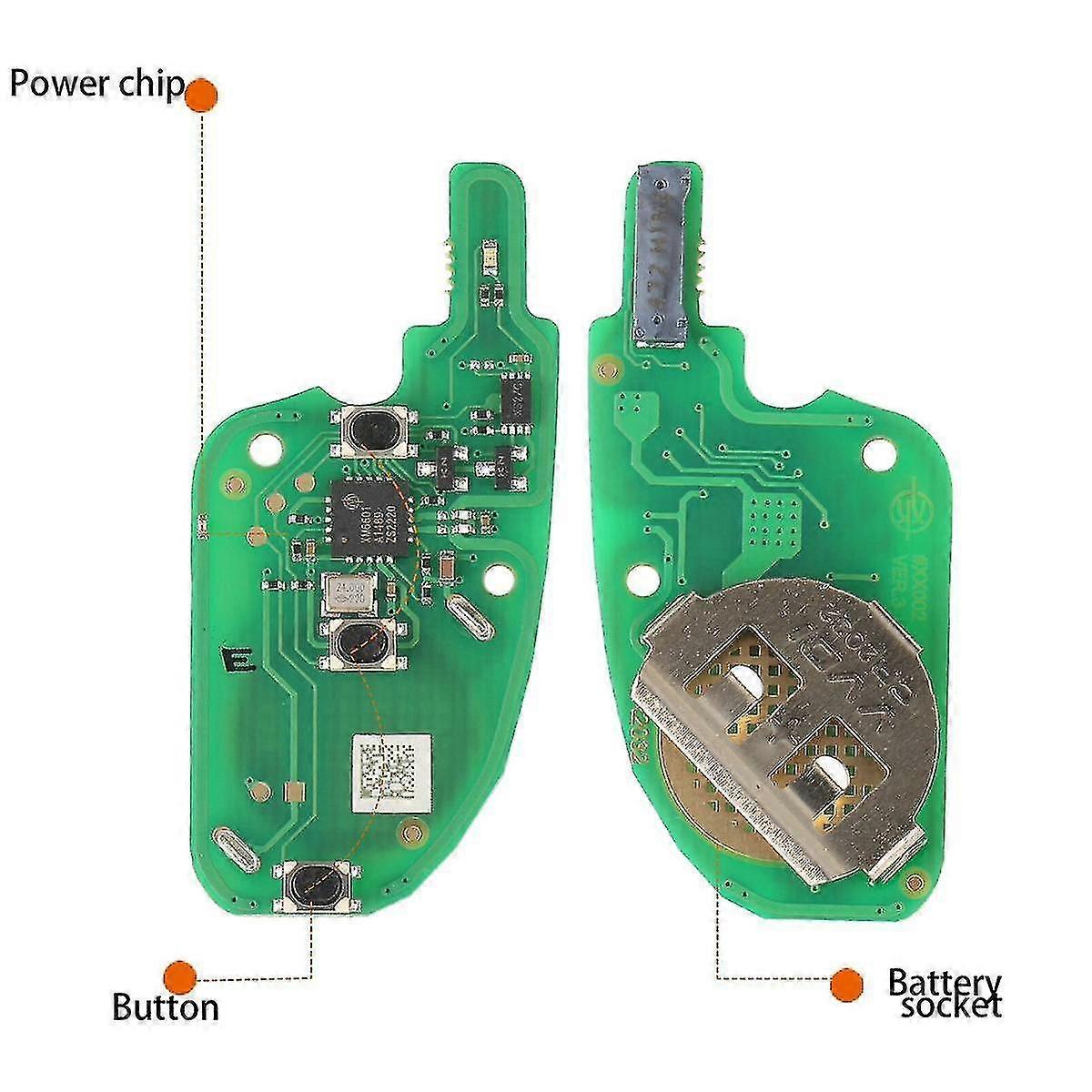 Xeds01en Remote Key 3 Button Ll Id As The P For For Vvdi 5p