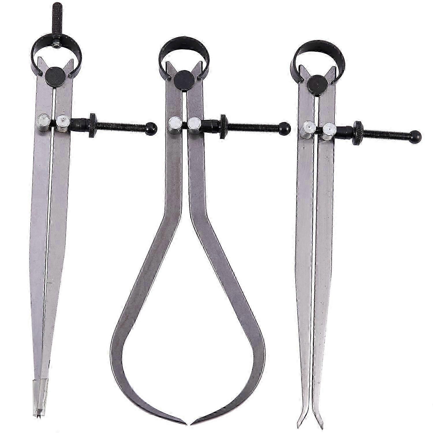 8-Inch Inside Outside Divider Caliper Set - 3-Pack Machinist Tools