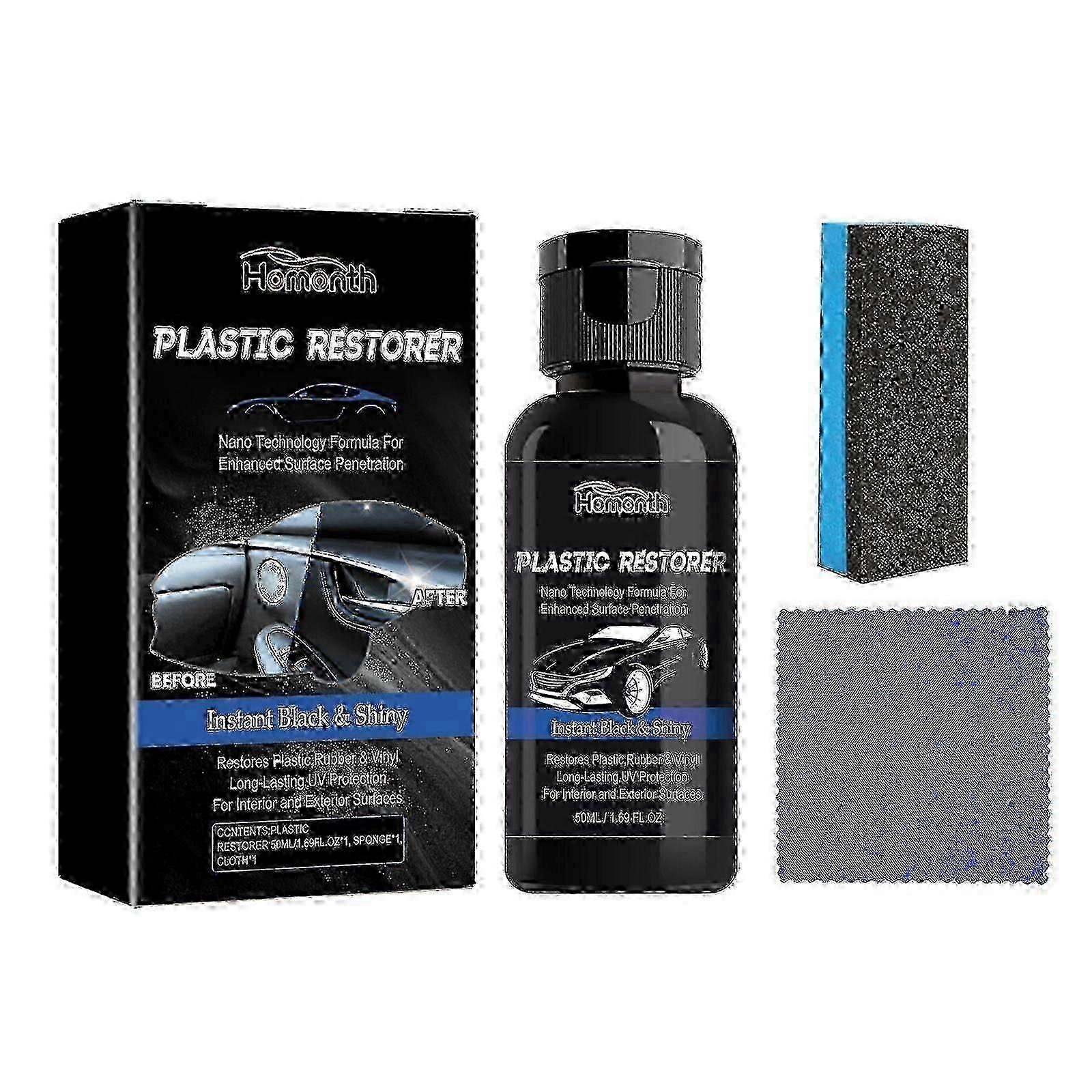 Plastic Restorer, Clean Interior Seat Dashboard Decontamination Polish Maintenance Cleaner