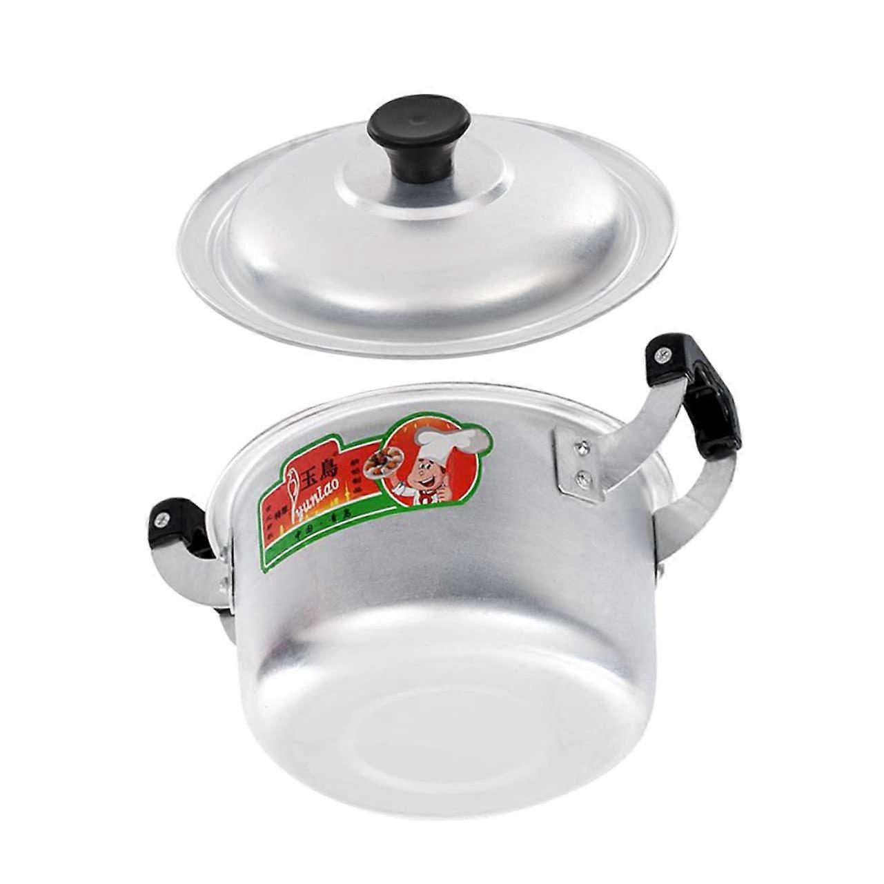 Portable Aluminium Stockpot with Double Handles 8 Quart for Quick Pasta Soups Durable Kitchen Cookware