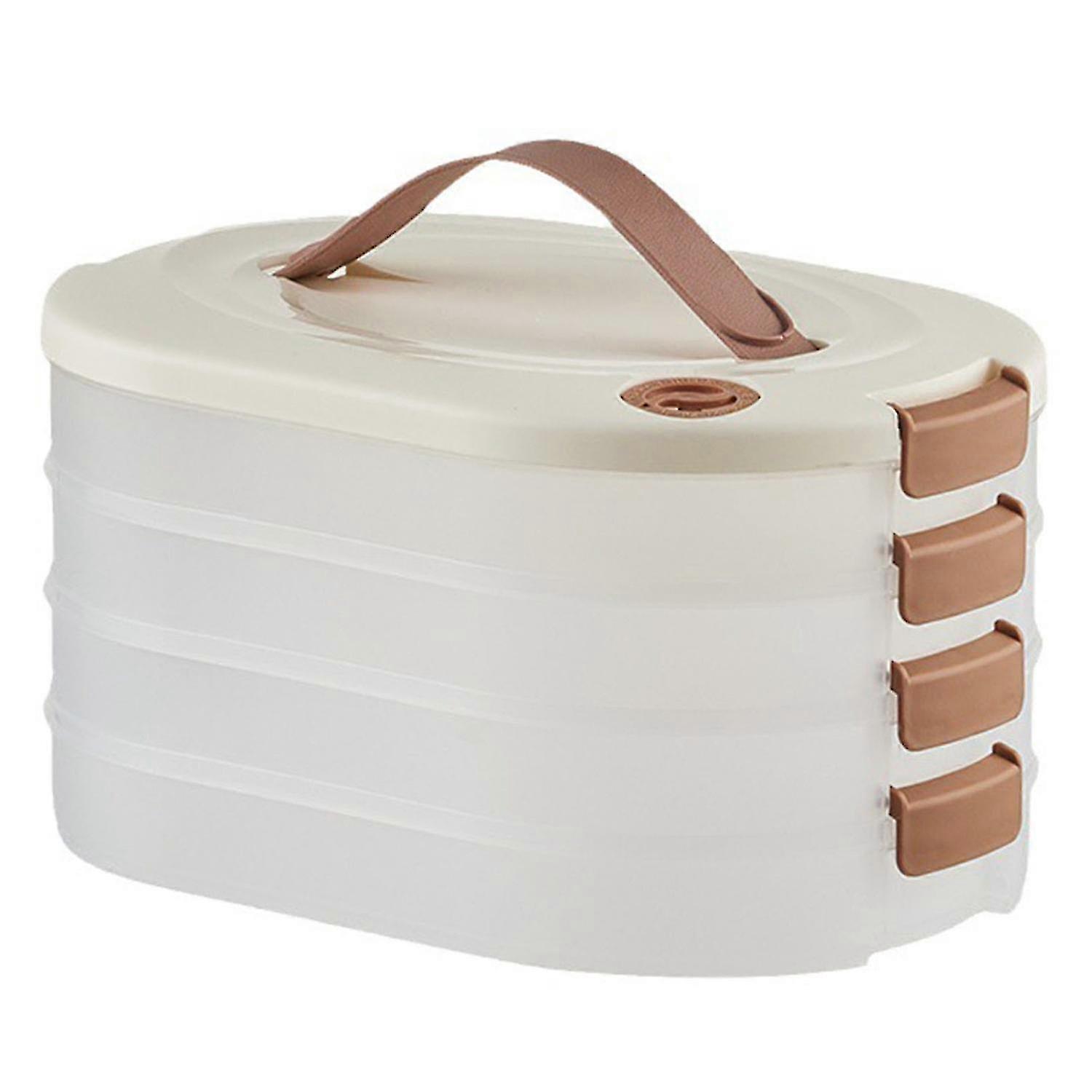 Stackable Transparent Dumpling Storage Box with Large Capacity and Odor Lock Design for Fridge Use