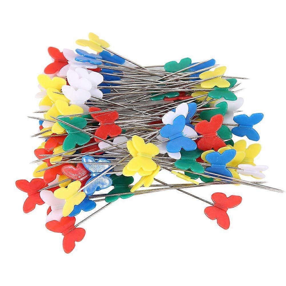 2025 Latest Model 200 Pcs Quilting Pins Butterfly Shaped End Flat Head Sewing