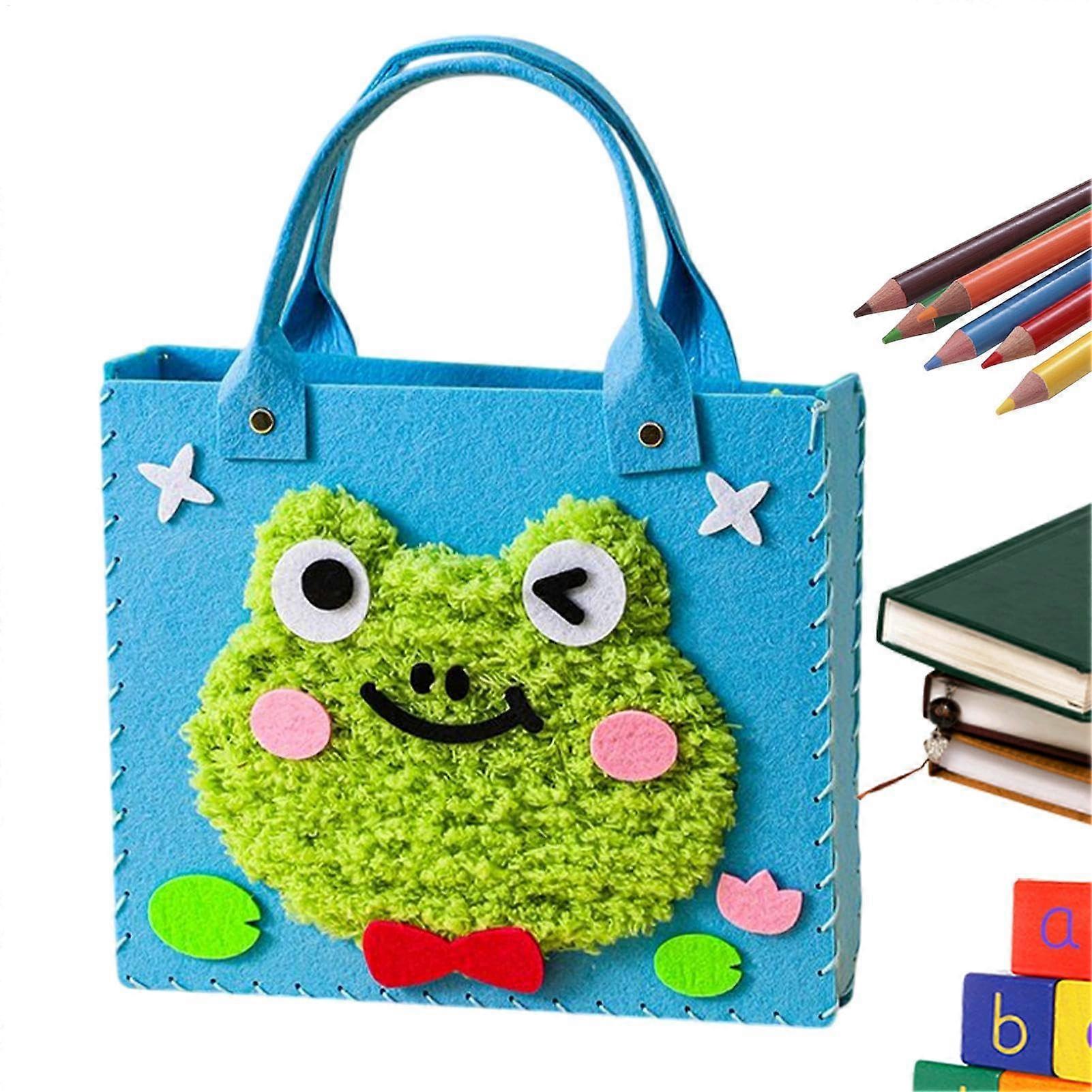 Handmade sewing kit, handmade bag accessories – cute handmade bag accessories Fun and colorful kindergarten frog set
