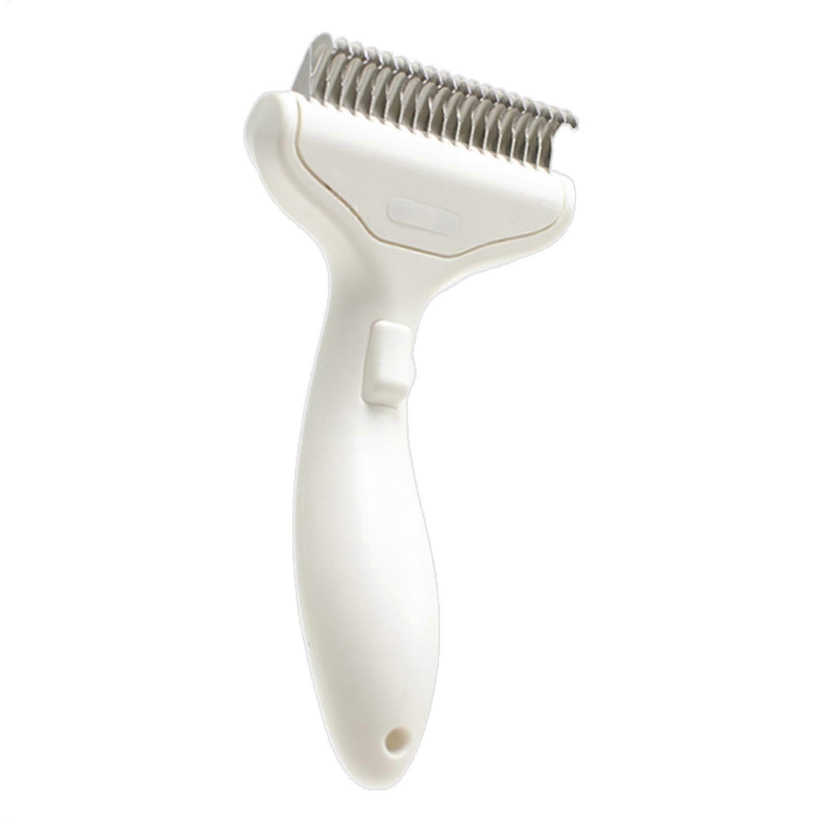 Pet Deshedding Comb, Dematting For Cats And Dogs, Gradually Curved Grooming Brush With Metal Comb And Widened Cutting