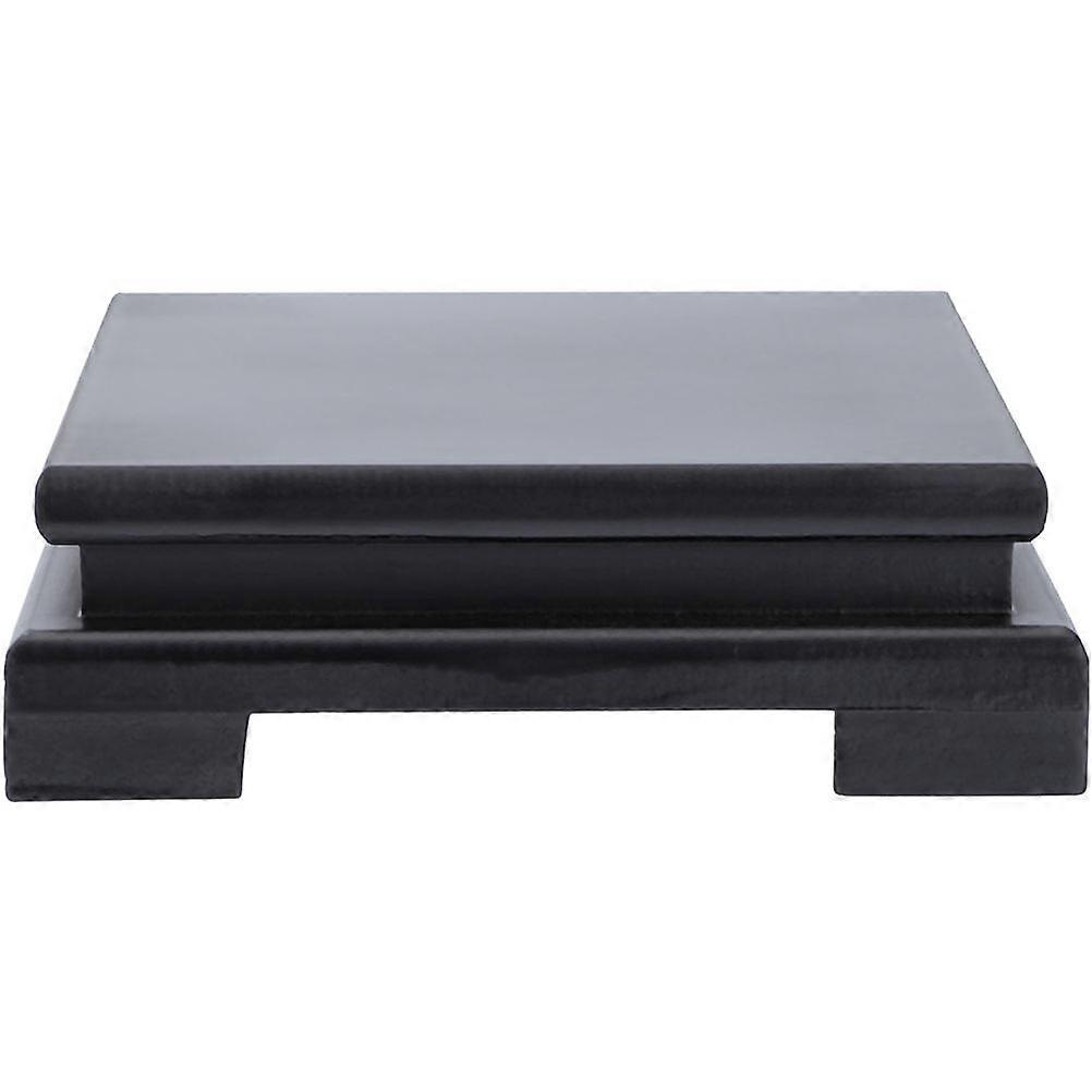 Wooden Potted Plant Stand for Decor with Square Display Base