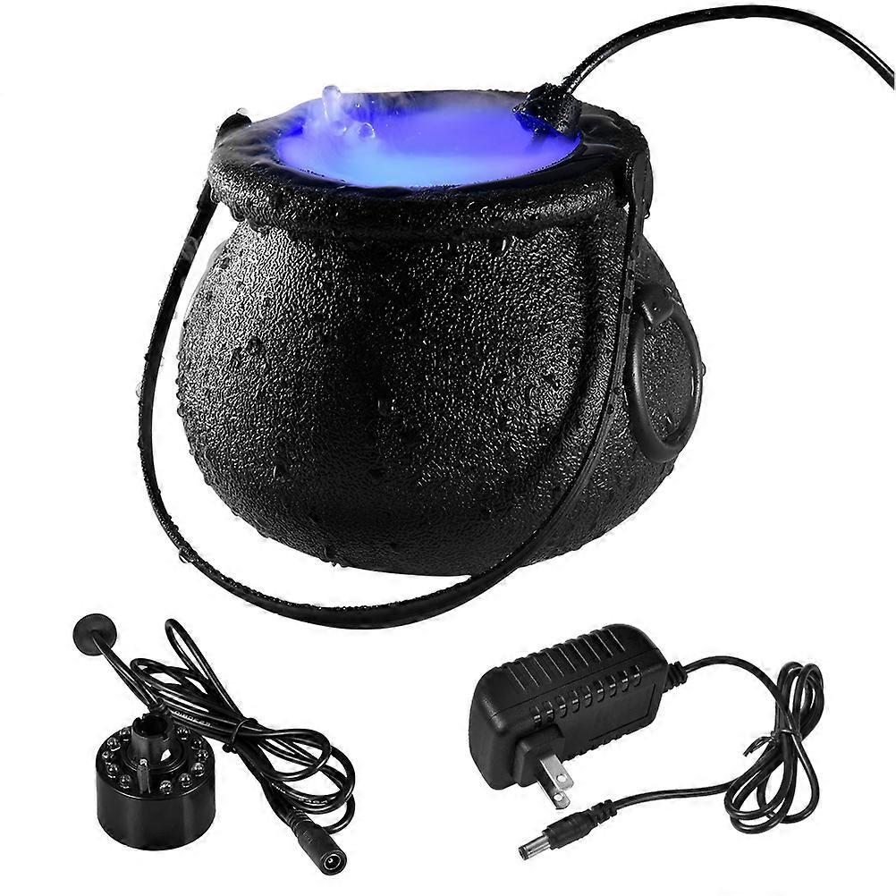 Fog Machine Halloween Outdoor Water Fountain Fogger Generate Real Water Mist Black 1Set