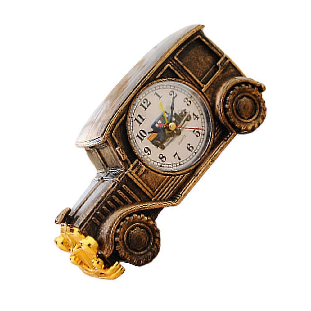 Retro Alarm Clock Metal Desktop Clock For Study Bedroom Alarm Function 1Set