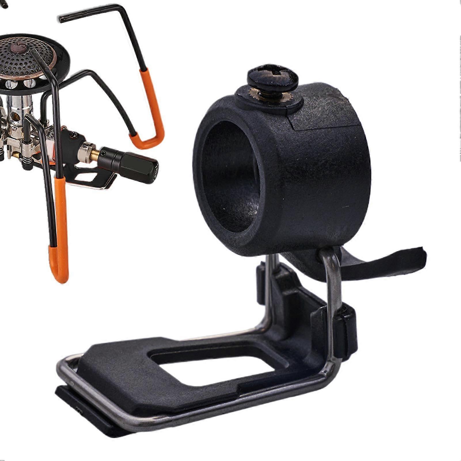 Spider Stove Ignition Support Button, Foldable Black Ignition Tool for Cassette and Camping Stoves, Portable Hiking Accessory