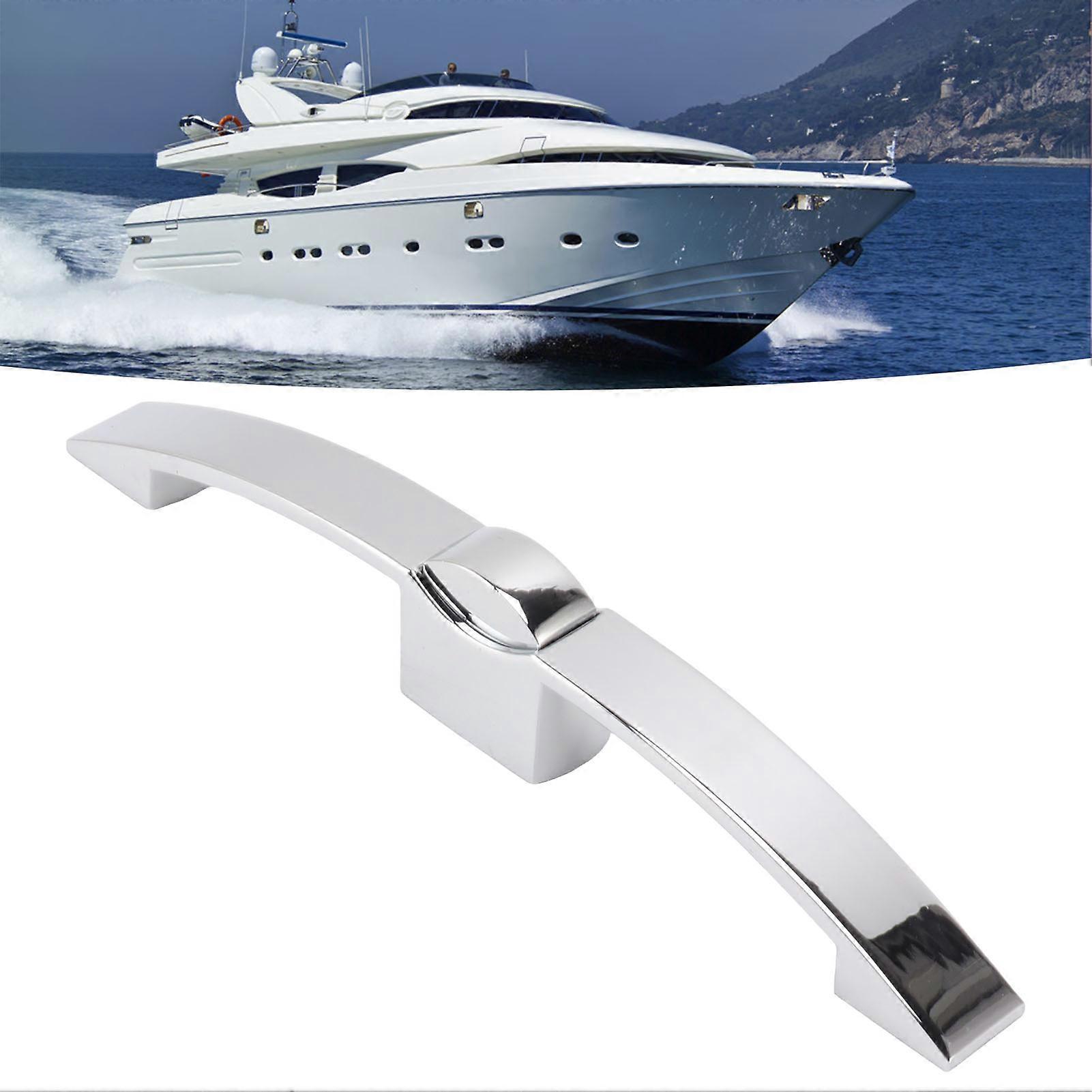 2 Set Push Button Latch Cabinet Lock Cupboard Knob Latch Lock With Handle For RV Motorhome Boat 160mm Hole Spacing (chrome) 