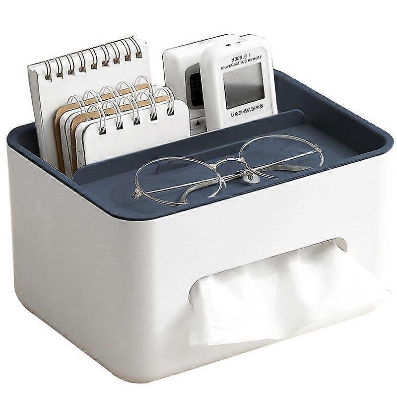 Multifunctional Tissue Box Napkin Container Organizer Box for Remote Control