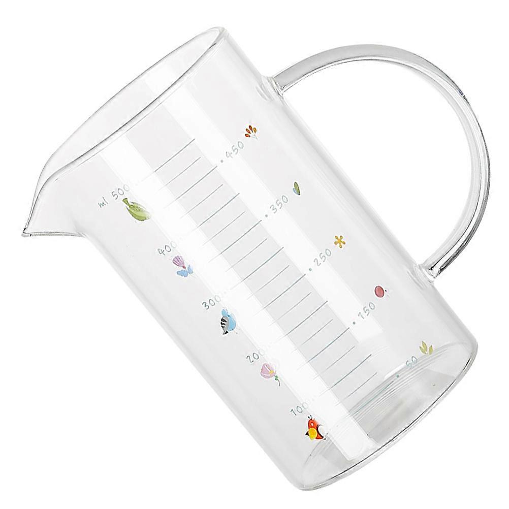 Borosilicate Glass Measuring Cup Baking Measurement Clear Scale Design Assorted Color 1Set