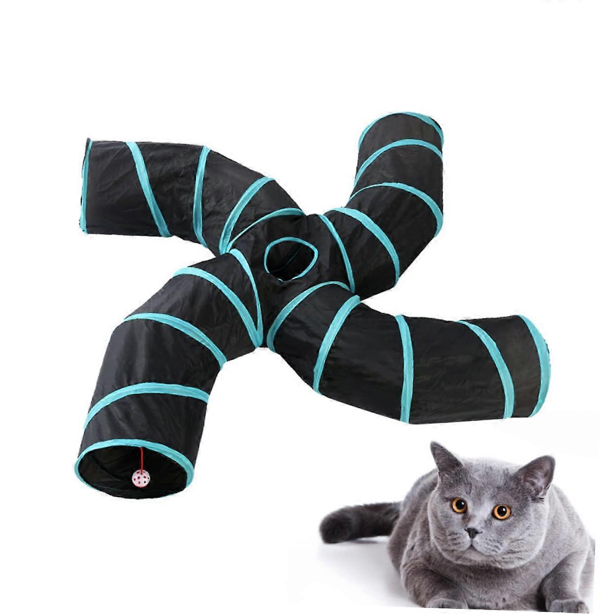 Foldable Cat Tunnel for Cats – Interactive Pet Tunnel, SpaceSaving and Creative Design for Endless Playtime Fun for Small Cats and Kittens