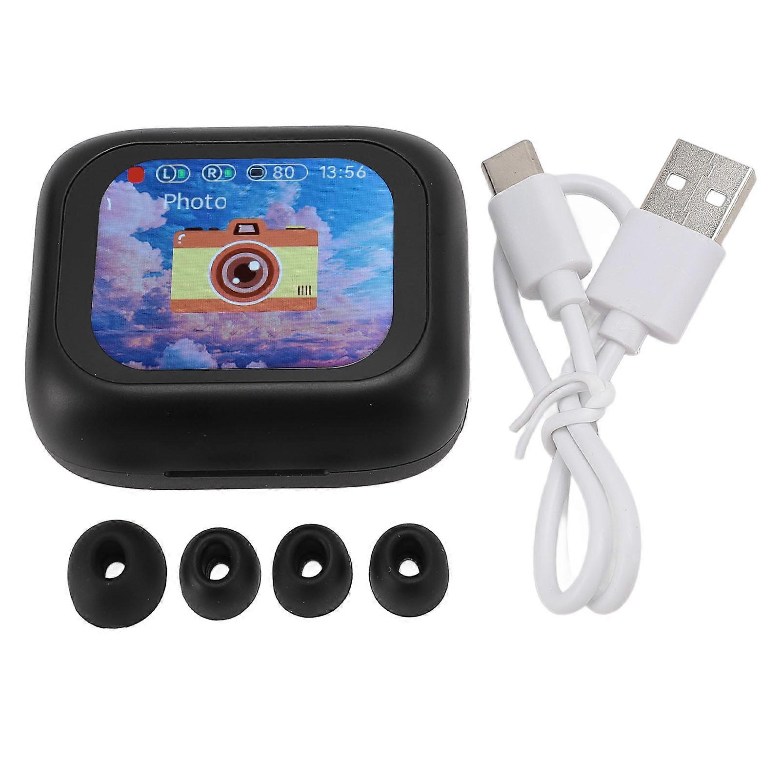 Bluetooth Wireless Earbuds with ANC+ENC, Smart Color Screen, Touch Control, Long Battery