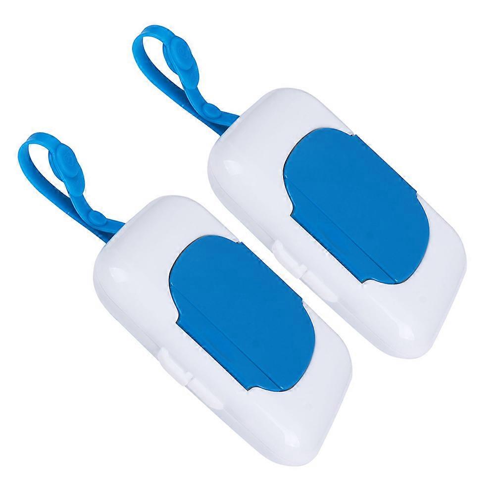 Modern Portable Wipes Dispenser Baby Wipes Case Automotive Use PP Material 16x11x8cm 2Set