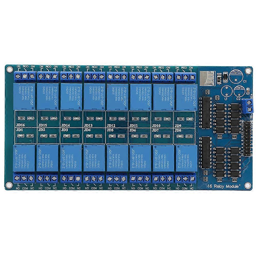 16-channel 5V Relay Module Control Board with Optocoupler Protection For Microcontroller Module