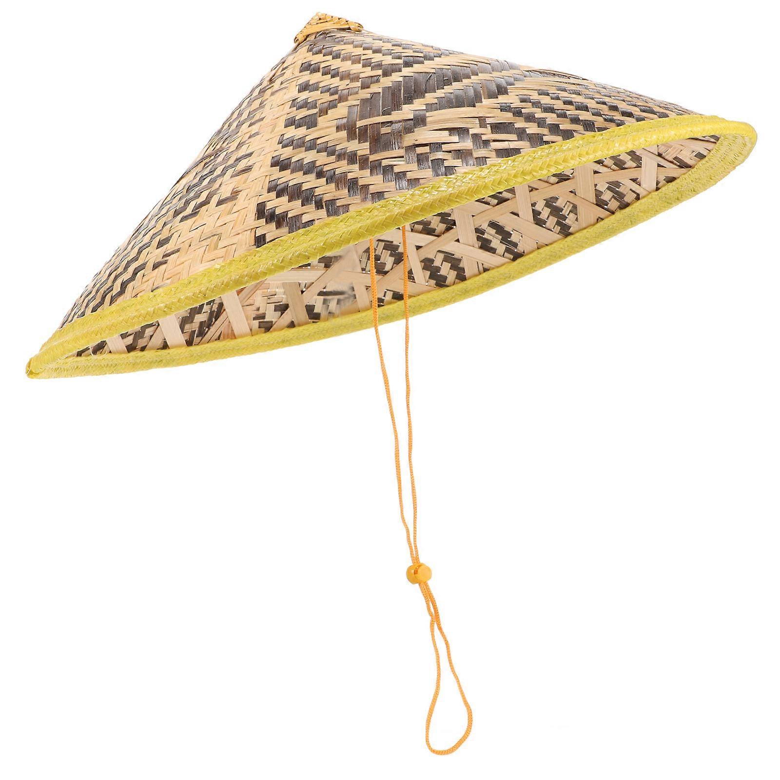 Bamboo Woven Lightweight Ninja Hat for Cosplay, Stage Performance, and Asian Party Accessory – Fine Craftsmanship, Breathable Design for Adults