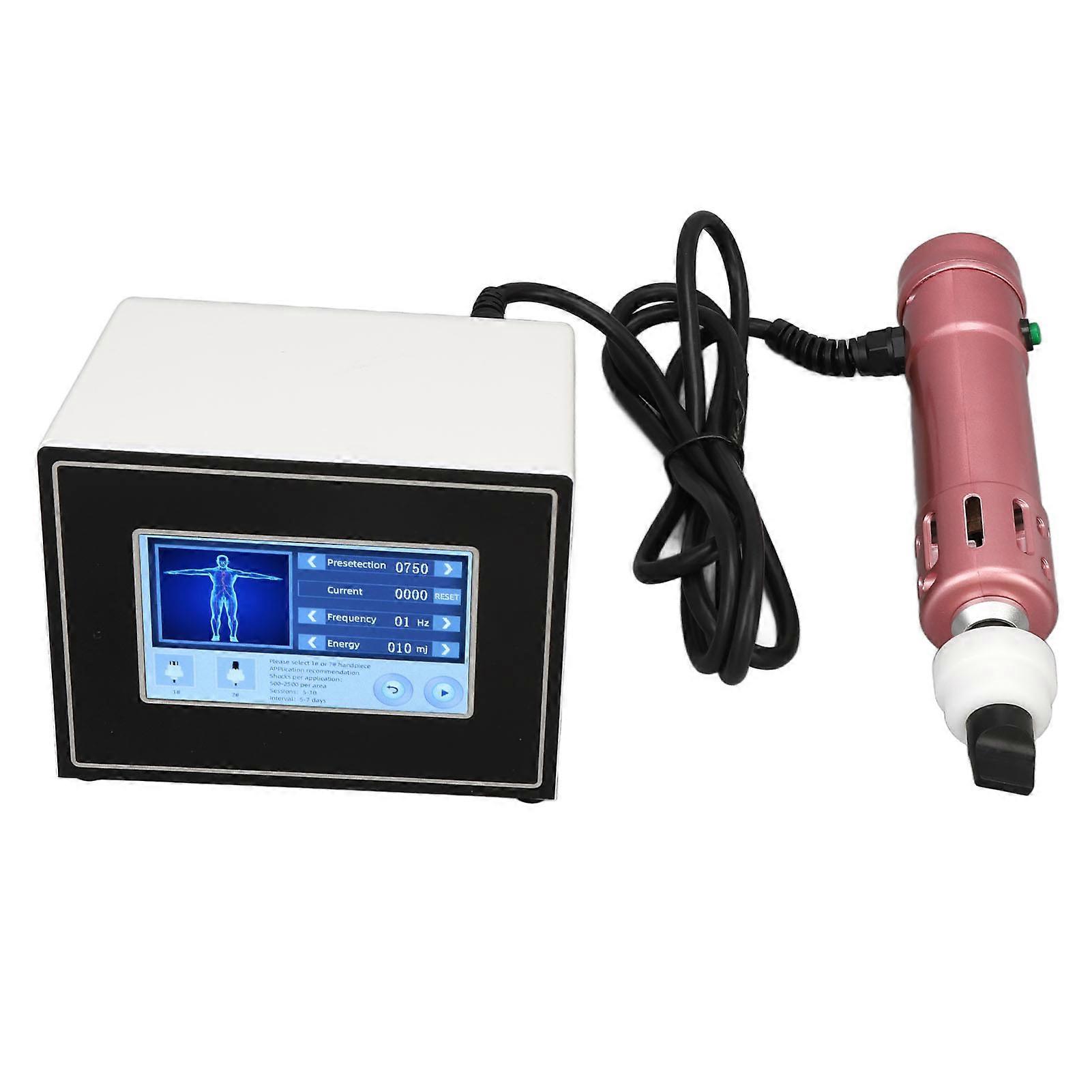 Shock Impulse Therapy Machine Rose Gold Bonesetting 11 Massage Heads Shock Wave Therapy Machine 100‑240V EU Plug