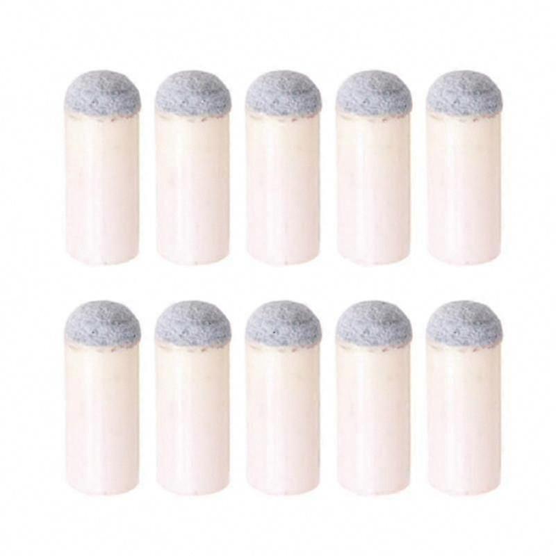 10PCS Billiard Cue Tips Replacement for Pool Stick Accessories | Durable Plastic & Leather Pool Cue Tips Set