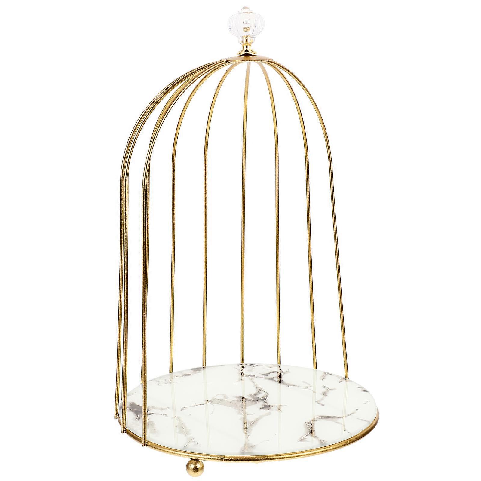 Iron Cosmetics Organizer Dessert Stand Decorative Makeup Display Rack