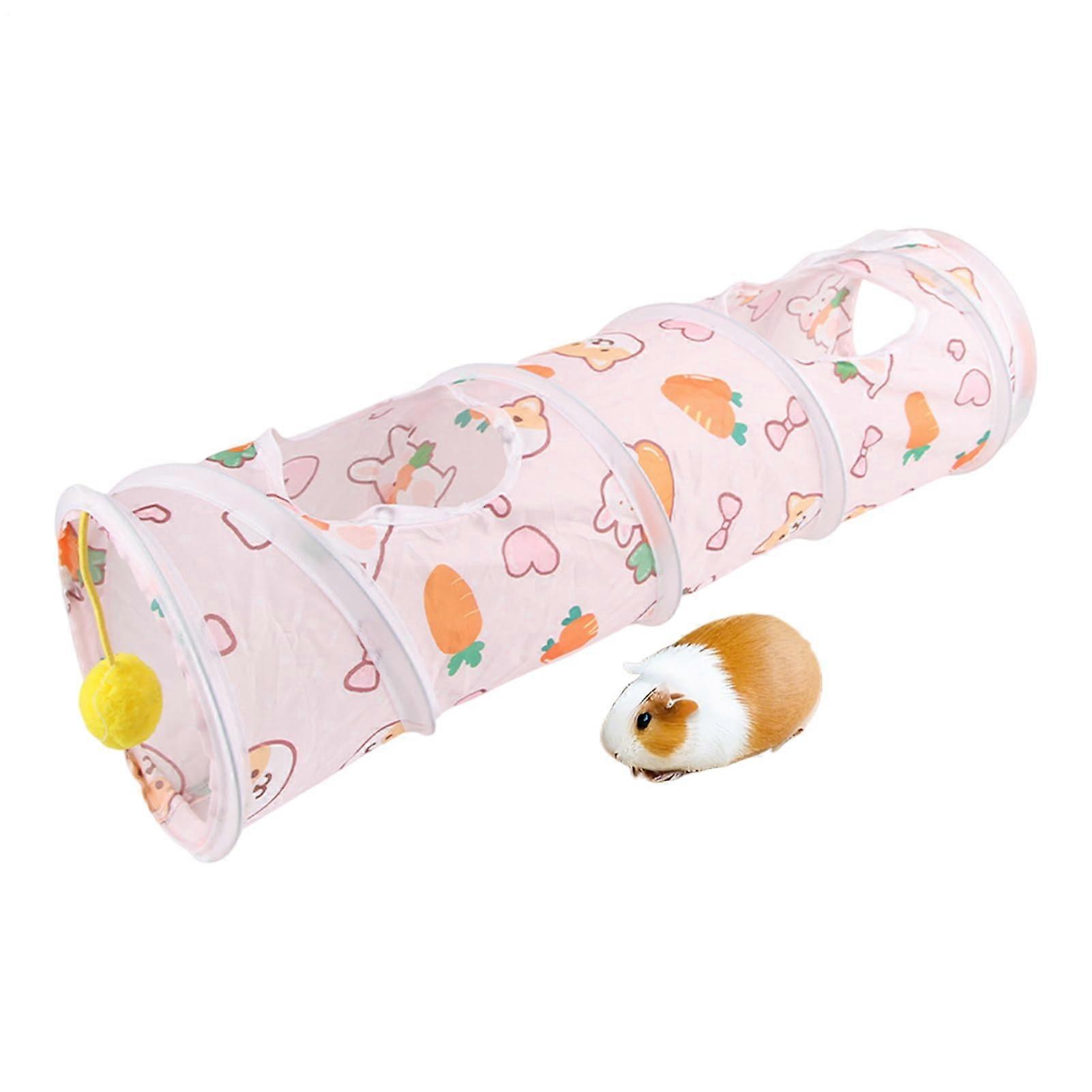Tunnel Hamster Tunnel - Interactive Foldable Pet Tubes and Tunnels with Play Ball for Cats, Dogs, Guinea Pigs, and Chinchillas