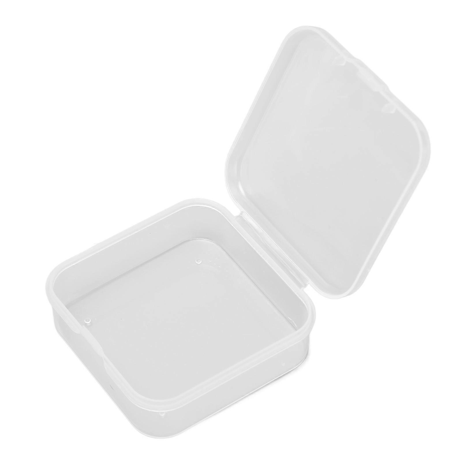 24pcs Mini Clear Jewelry Box Transparent Portable Small Plastic Storage Container with Lid for Beads Earrings