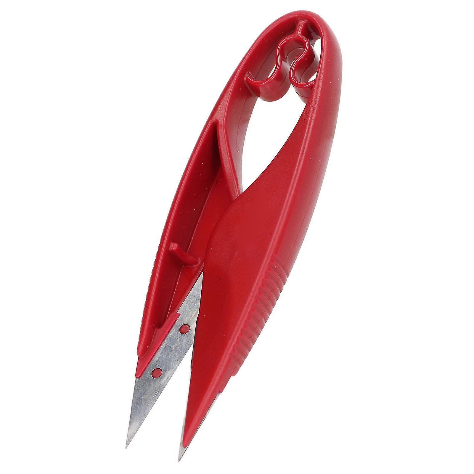 Thread Snips Easy Cutting Stainless Steel Red Sewing Scissors with 2 Replaceable Blades for Fabrics Threads