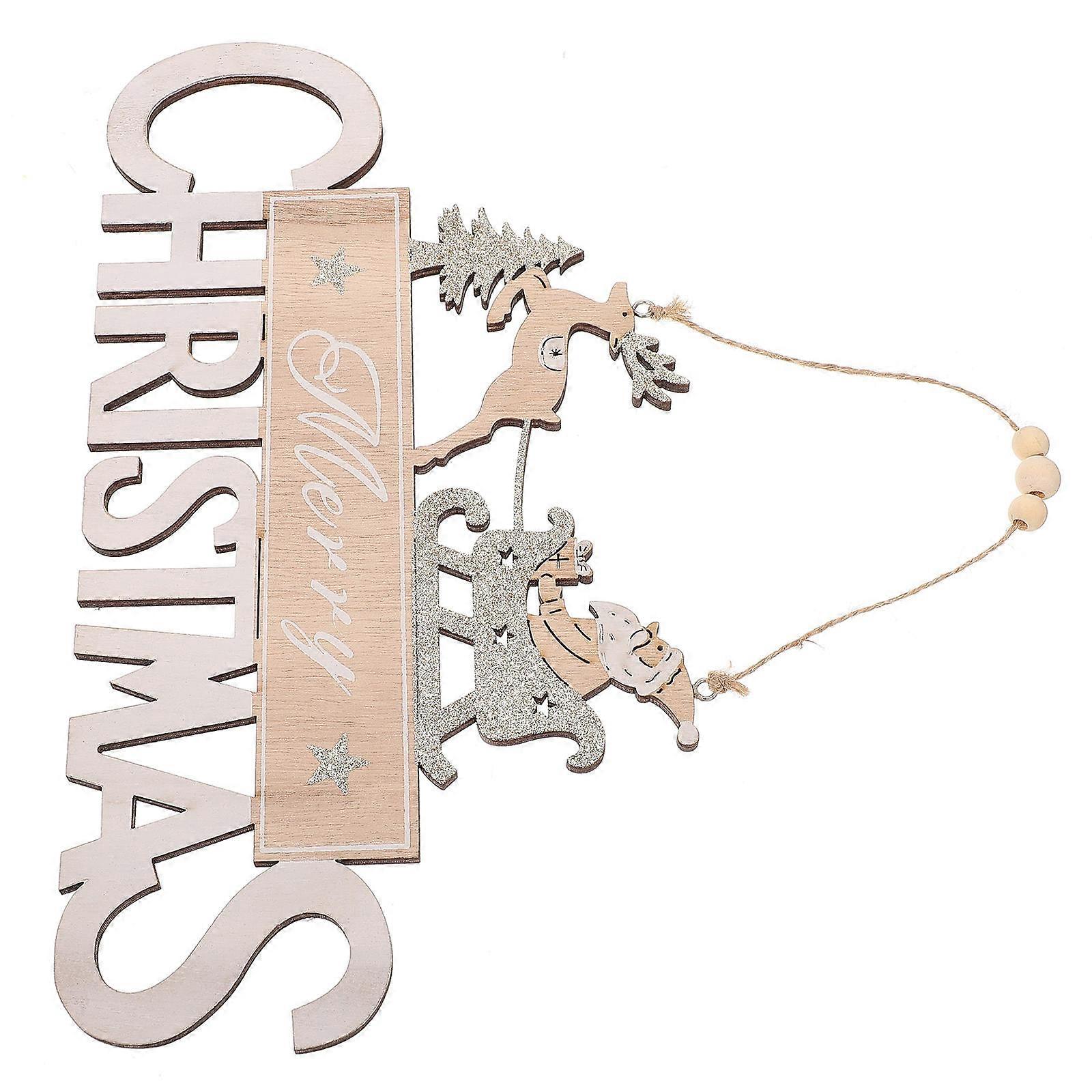 Mignon Décor de chambre Planche de cerf en forme de pendentif de Noël Ornements Décoration de la maison 1Set