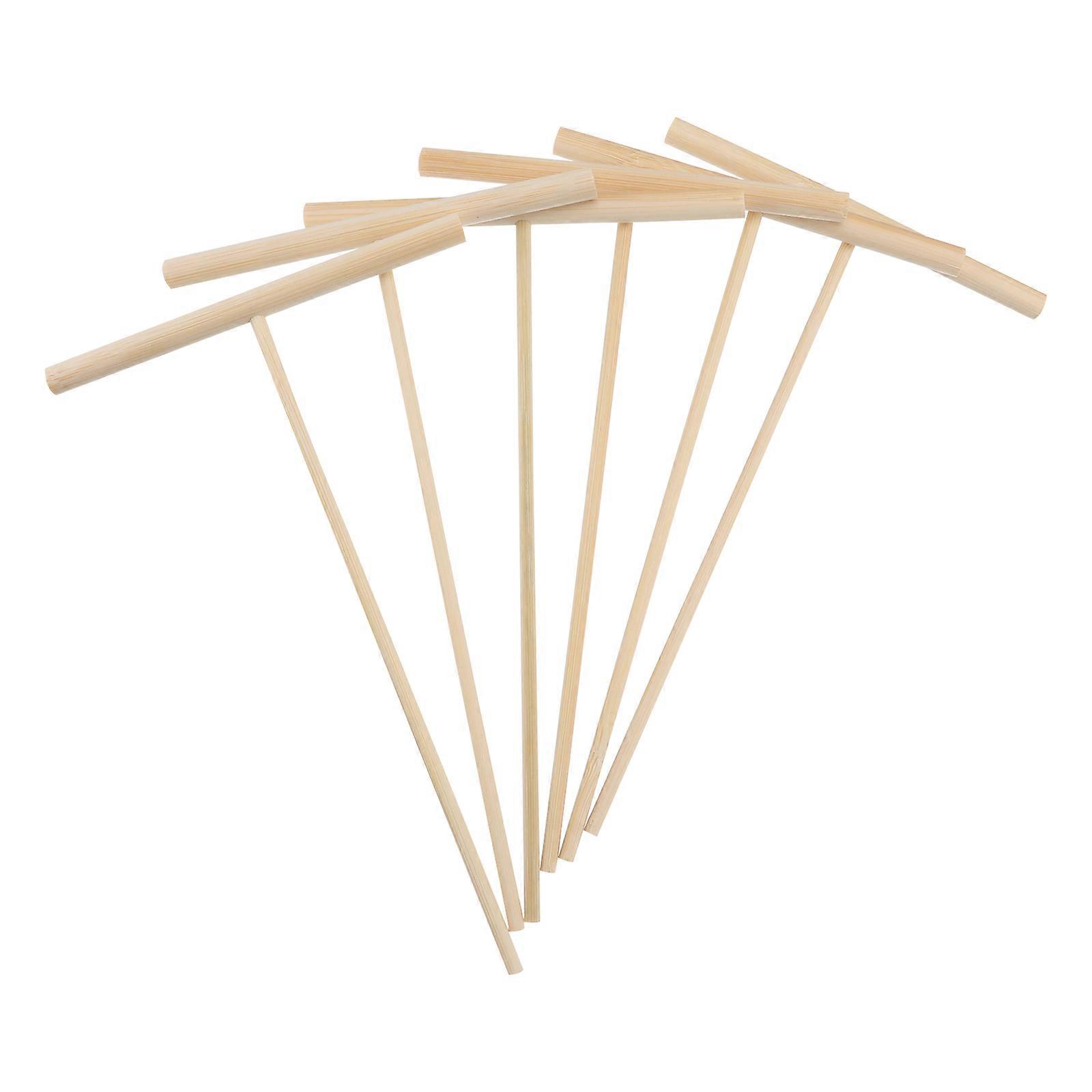 Creative Rake Crafts Mini Bamboo Rake Zen Garden Accessory Desktop Ornaments 11.2*18cm 6Pcs
