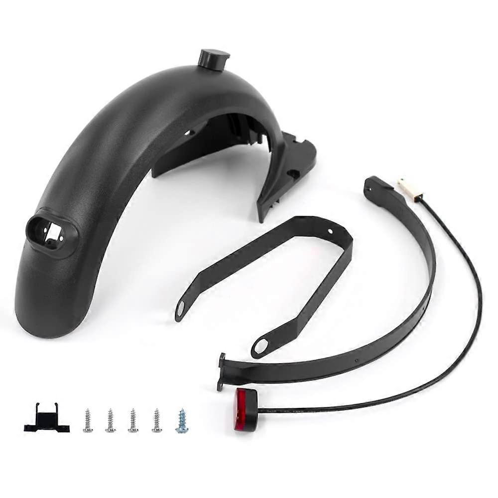 Electric Scooter Rear Mudguard Bracket LED Light for Ninebot Max G30/G30LP (Black)