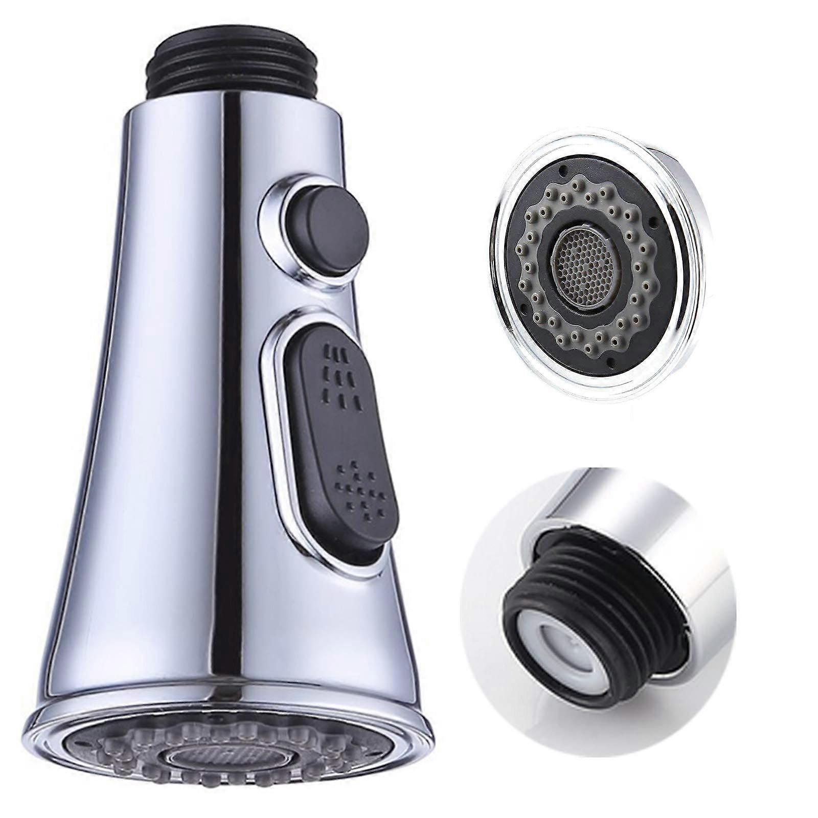 Kitchen Faucet Sprayer 3-Function Chrome Plated Pull Out Nozzle G1/2 Connection Compatible with Standard Sinks