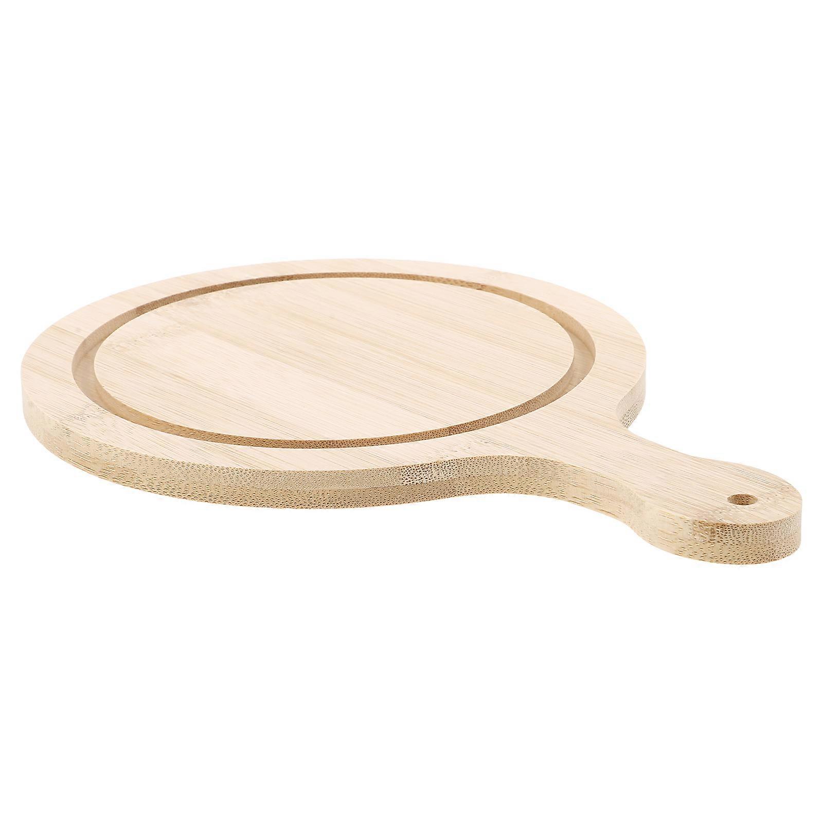 Khaki Synthetic Pizza Peel Paddle with Handle for Drawing Multifunctional Serving Board 7.5 inches