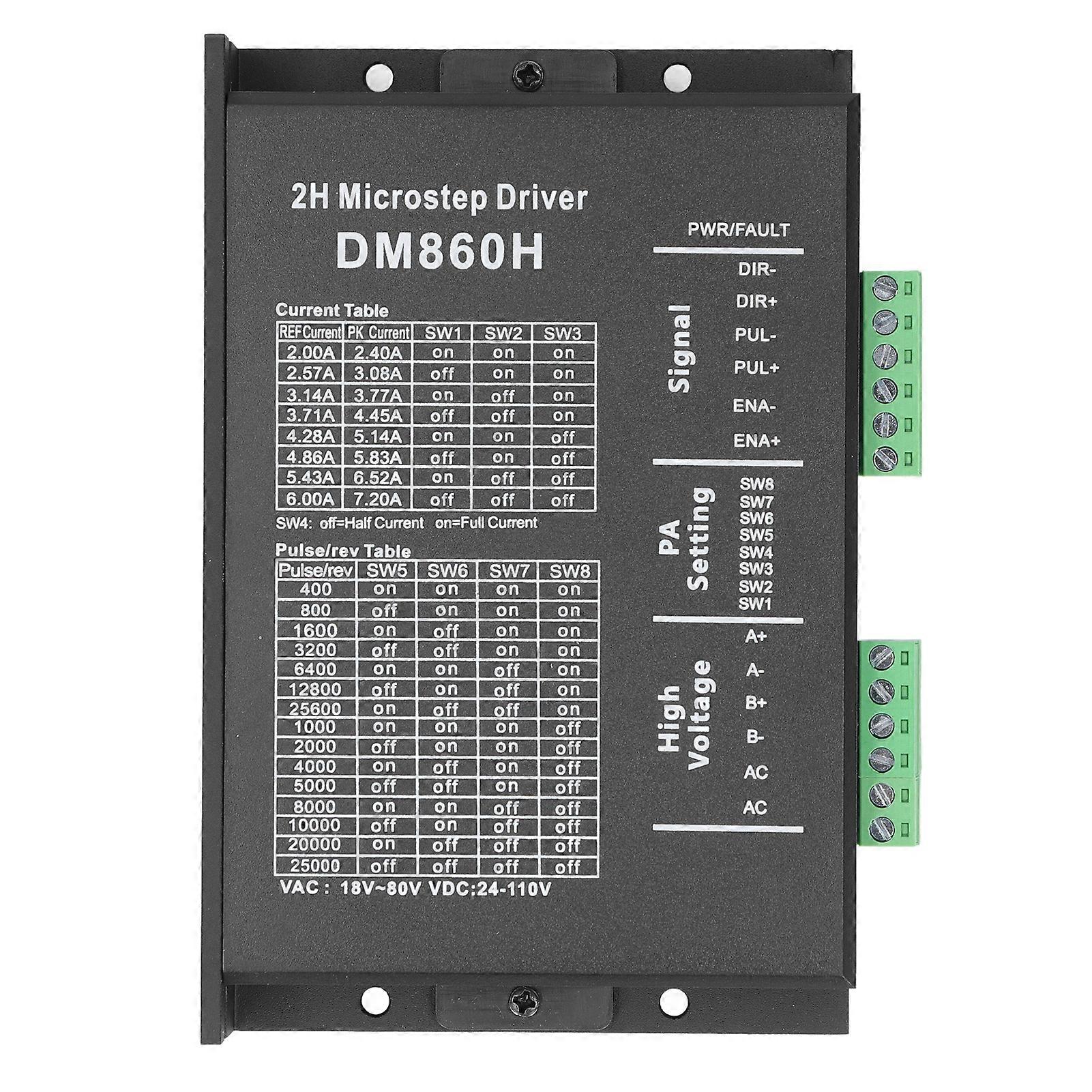 Step Motor Driver PWM Controller 2 Phase Adjustable with Shell DM860H for 57 86 Stepper