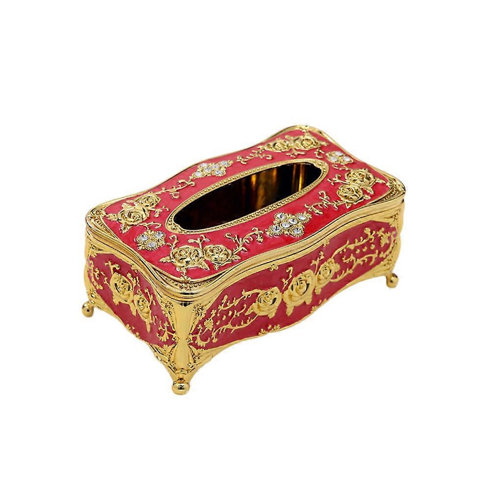 Luxury Acrylic Napkin Holder in Red for Decor and Convenient Tissue Storage