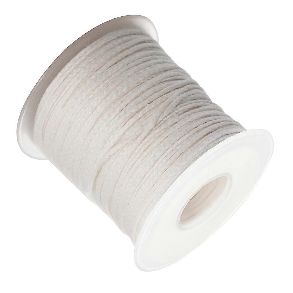 1 Roll 30M Long Pure Cotton Candle Wick Thread Smokeless Wick Spool for DIY and Making White Candles