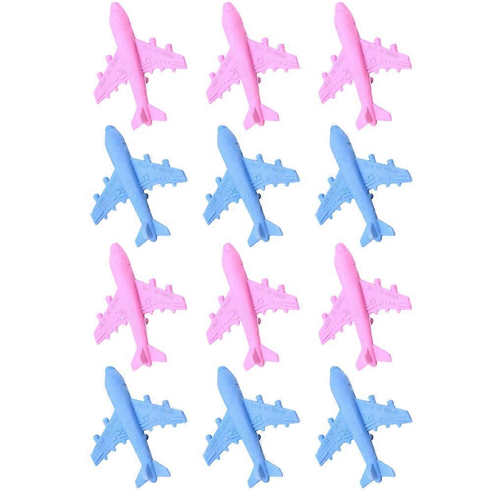 Diyeah 12pcs Airplane Eraser Erasers For Kids Cute Puzzle Erasers Mini Art Erasers Kid Puzzles Unique Present For Children Cute Erasers Artistic