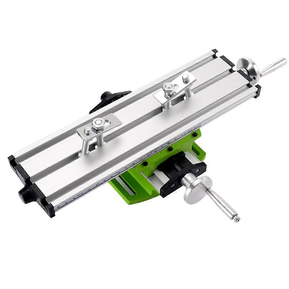 High Precision Slipway Hand Drill Bracket Bench Drill Rack Mini Drill Stand Silver and Green