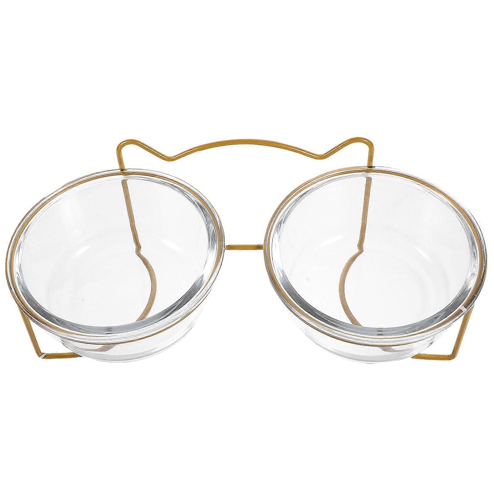 Here's a well structured product description and potential features/benefits list for the **Raised Glass Pet Bowl With Stand, Double Feeding Rack for