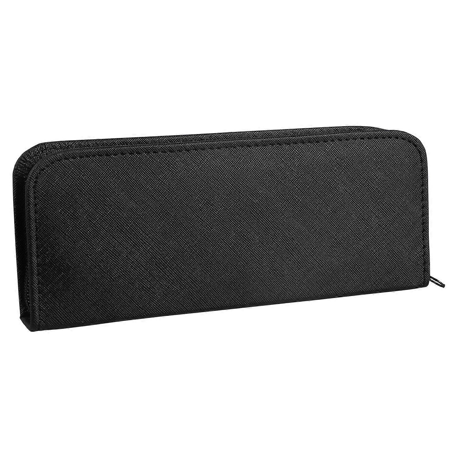 Professional Hairdressing Tool Bag for Barbers Set of Scissors Combs and Clips Organizer in PU Black